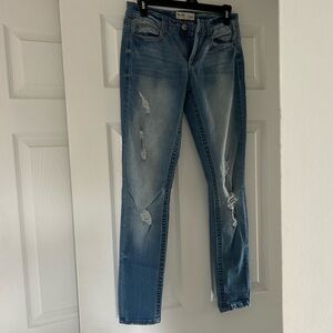 Low Rise Distressed skinny jeans